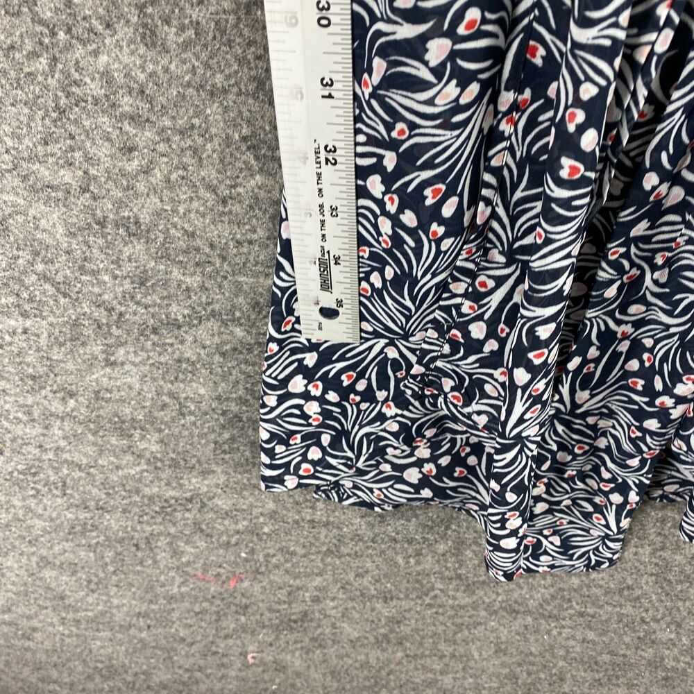 New Sonoma Dress Women Small Black Floral Belted Short Sleeve Open Front Casual - Picture 10 of 11